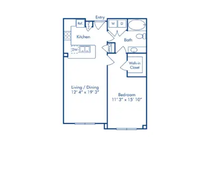 Camden Plaza Houston Apartment Floor Plan 8