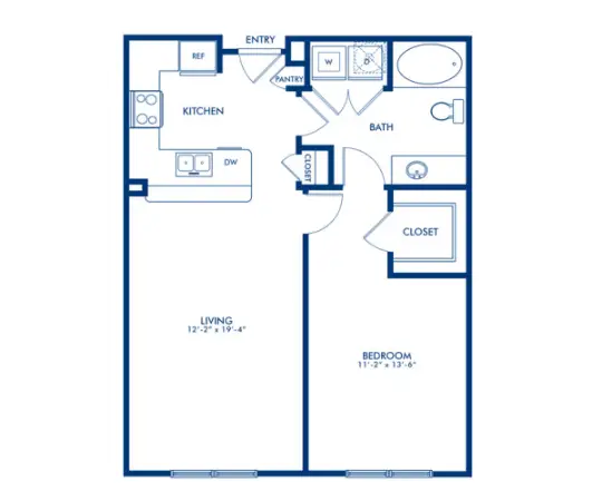 Camden Travis Street Houston Apartment Floor Plan 3