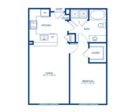 Camden Travis Street Houston Apartment Floor Plan 4