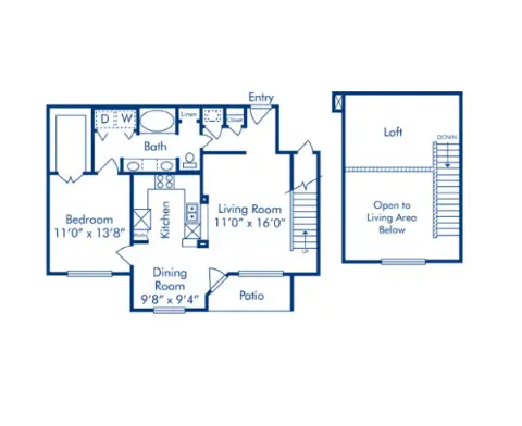 Camden Vanderbilt Houston Apartment Floor Plan 12