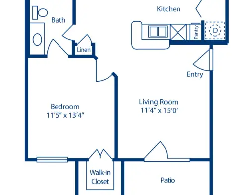 Camden Vanderbilt Houston Apartment Floor Plan 2