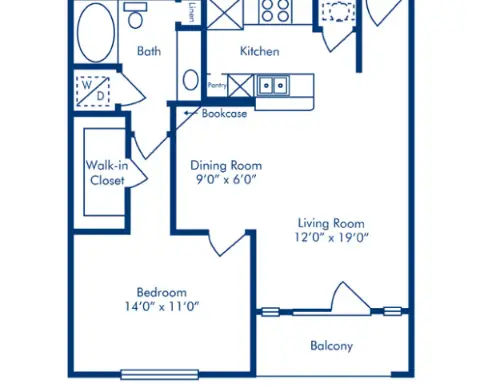 Camden Vanderbilt Houston Apartment Floor Plan 4