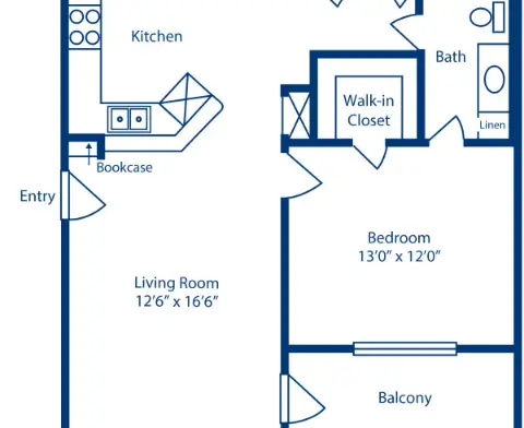 Camden Vanderbilt Houston Apartment Floor Plan 5