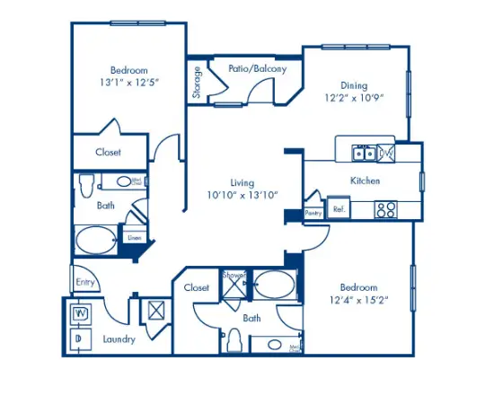 Camden Yorktown Houston Apartment floorplan 6