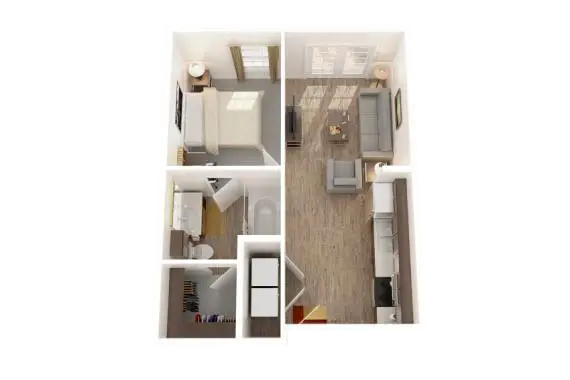 Campus Vue Apartments Houston Apartment Floor Plan 2