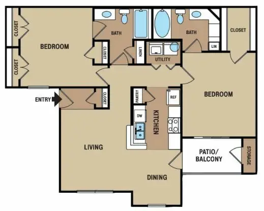 Capri Villas at the Lake Houston Apartments Floor Plan 3
