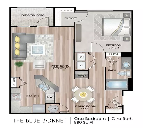 Carrington Park at Gulf Pointe Floorplan 1