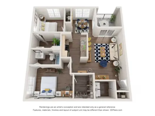 Centre at Columbia Court Houston Apartment Floor Plan 5