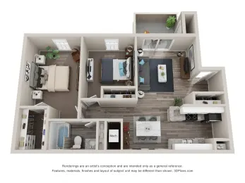 Clear Creek Landing Houston Apartment Floor Plan 3