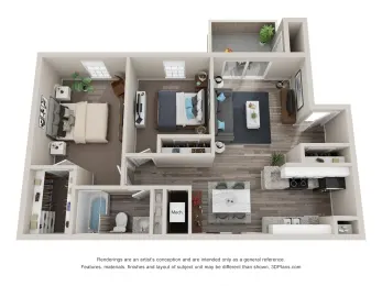 Clear Creek Landing Houston Apartment Floor Plan 4