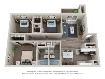 Clear Creek Landing Houston Apartment Floor Plan 7