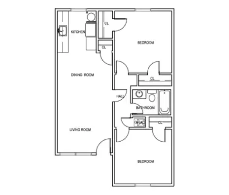 Cleme Manor Apartments Houston Floor Plan 2