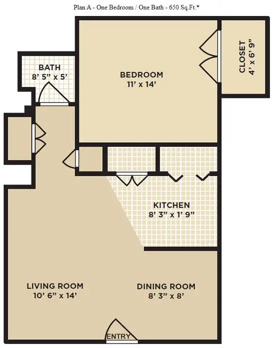 Columns On 59 Apartments Houston Apartment Floorplan 1