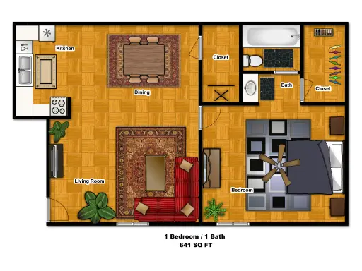 Concord Green Apartments Houston Floor Plan 1