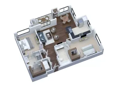 Conservatory at Champion Forest houston Apartment Floor Plan 8