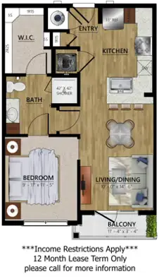 Coop Heights PM Apartments Houston Floor Plan 2