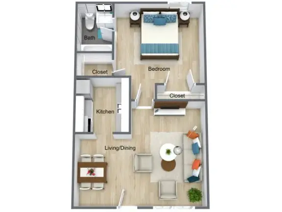 Country Club Place Houston Apartment Floor Plan 1