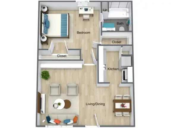 Country Club Place Houston Apartment Floor Plan 2