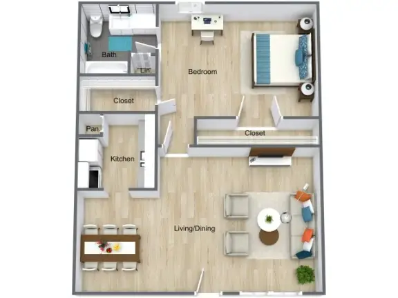 Country Club Place Houston Apartment Floor Plan 3