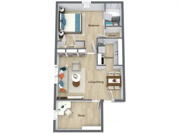 Country Club Place Houston Apartment Floor Plan 5