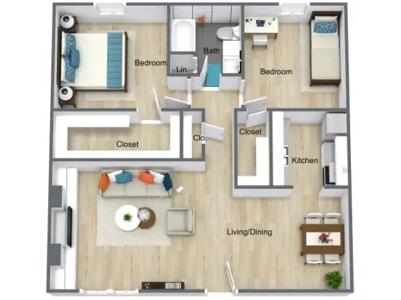 Country Club Place Houston Apartment Floor Plan 6