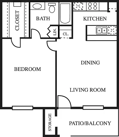 Crofton Place Apartments Houston Floor Plan 1