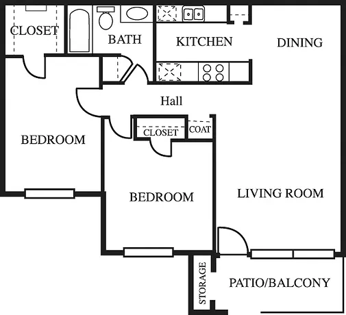 Crofton Place Apartments Houston Floor Plan 2