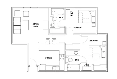 Cullen Oaks Apartments Houston Floor Plan 3