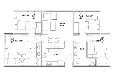 Cullen Oaks Apartments Houston Floor Plan 6