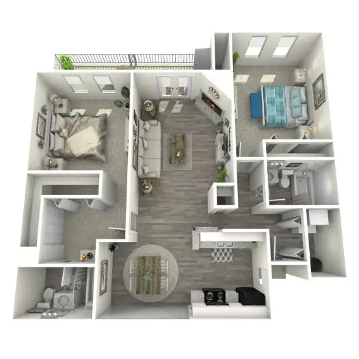 Discover the Retreat Houston Apartment Floor Plan 3