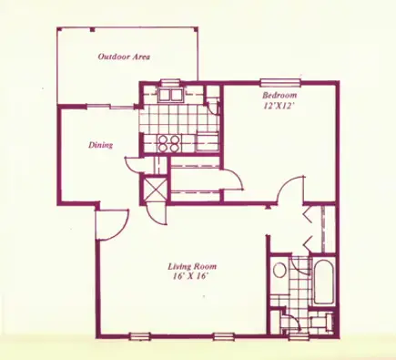 Eagle Hollow Apartments Houston Apartment Floor Plan 1