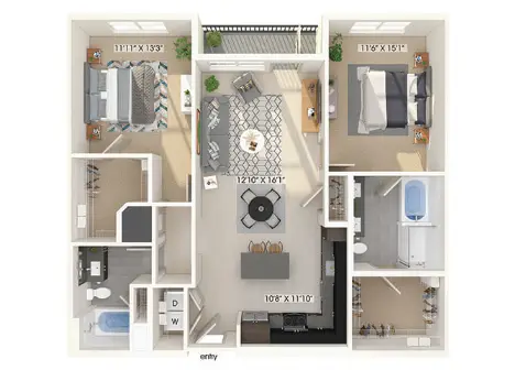 East Bend Apartments Houston Floor Plan 20