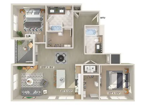 East Bend Apartments Houston Floor Plan 21