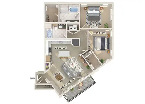 East Bend Apartments Houston Floor Plan 22