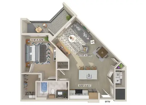 East Bend Apartments Houston Floor Plan 5