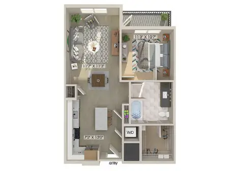 East Bend Apartments Houston Floor Plan 6