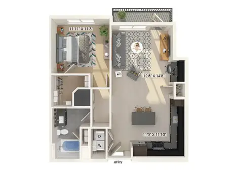 East Bend Apartments Houston Floor Plan 9