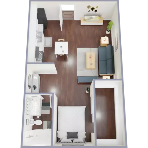 El Milagro Apartments Floorplan 1