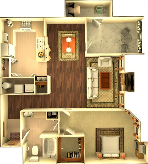 Enclave at Woodbridge Houston Apartment Floor Plan 2