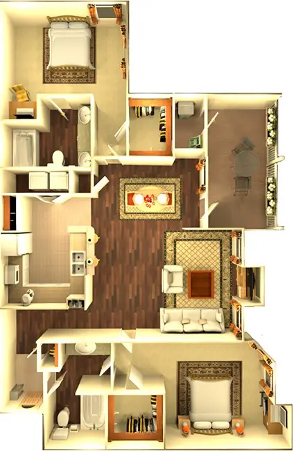 Enclave at Woodbridge Houston Apartment Floor Plan 4