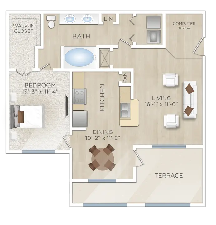Estancia San Miguel Apartments Houston Floor Plan 2