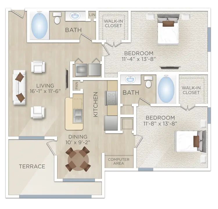 Estancia San Miguel Apartments Houston Floor Plan 4