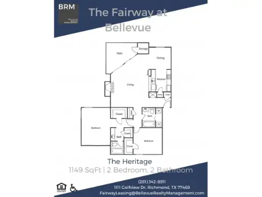 Fairway at Bellevue Houston Apartments Floor Plan 10