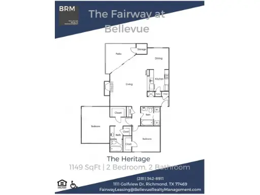 Fairway at Bellevue Houston Apartments Floor Plan 11