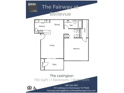 Fairway at Bellevue Houston Apartments Floor Plan 2