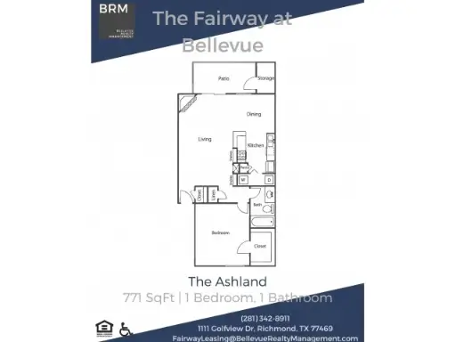 Fairway at Bellevue Houston Apartments Floor Plan 5