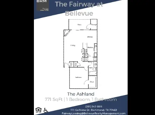 Fairway at Bellevue Houston Apartments Floor Plan 6