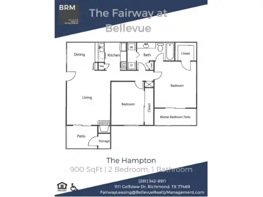 Fairway at Bellevue Houston Apartments Floor Plan 7