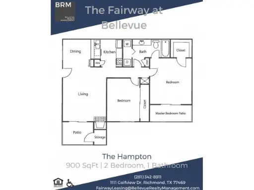 Fairway at Bellevue Houston Apartments Floor Plan 8