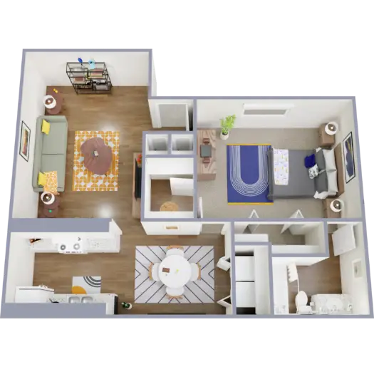 Forest Park Apartments Houston Floor Plan 1